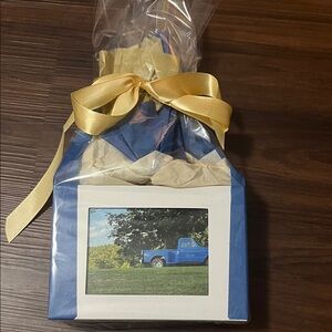 242 Piece Puzzle Blue Truck Mountain Side